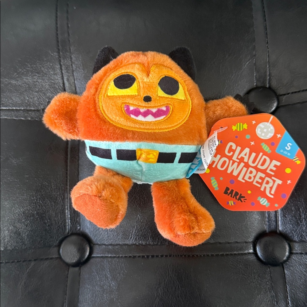 New Barkbox Claude Howlbert Small Bark Dog Plush Stuffed Crinkle Squeaky Toy